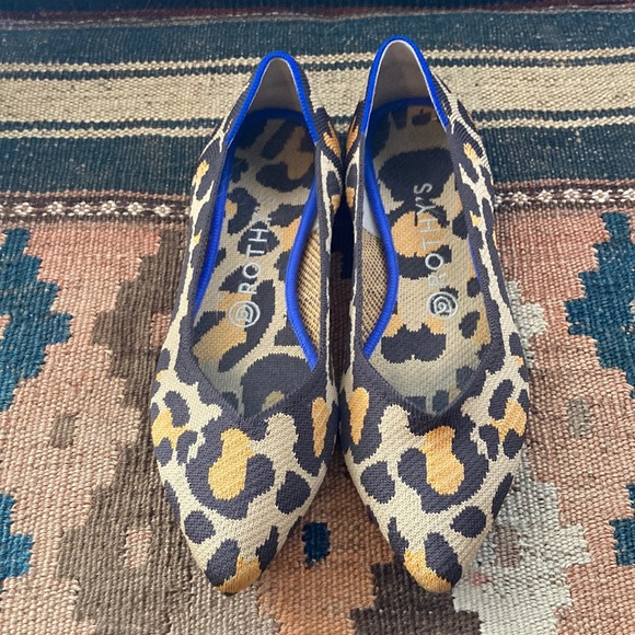 Rothy's Shoes Rothys W9 The Point Leopard Big Cat Print Shoes